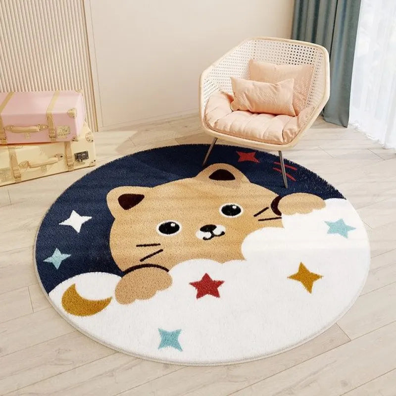 Round Polyester Rug