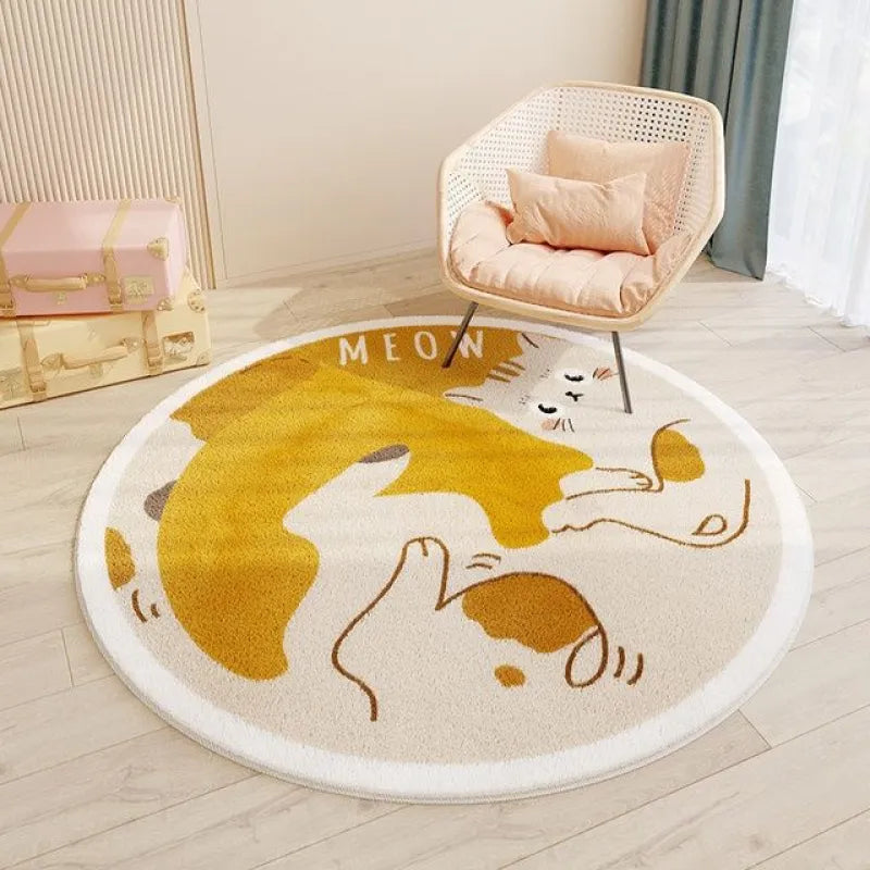 Round Polyester Rug