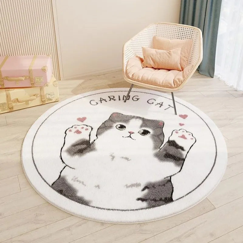 Round Polyester Rug
