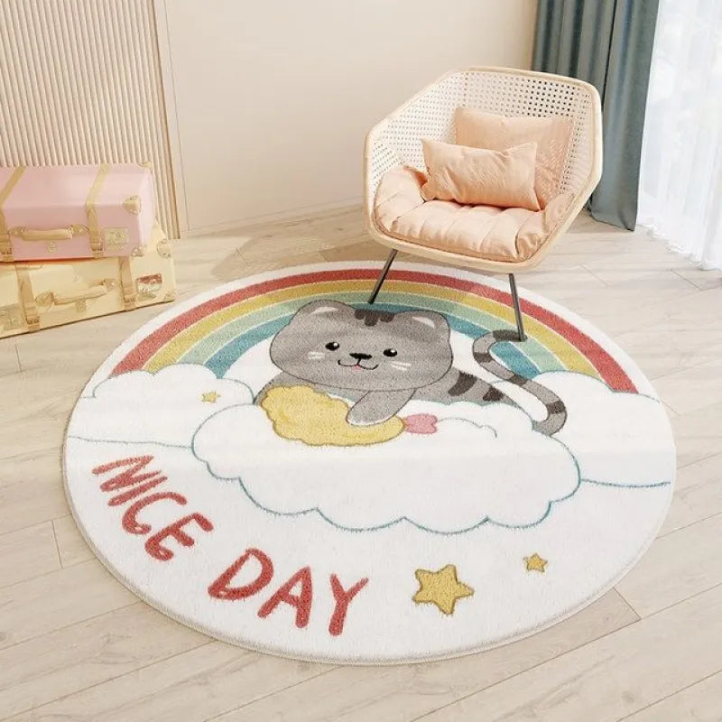 Round Polyester Rug