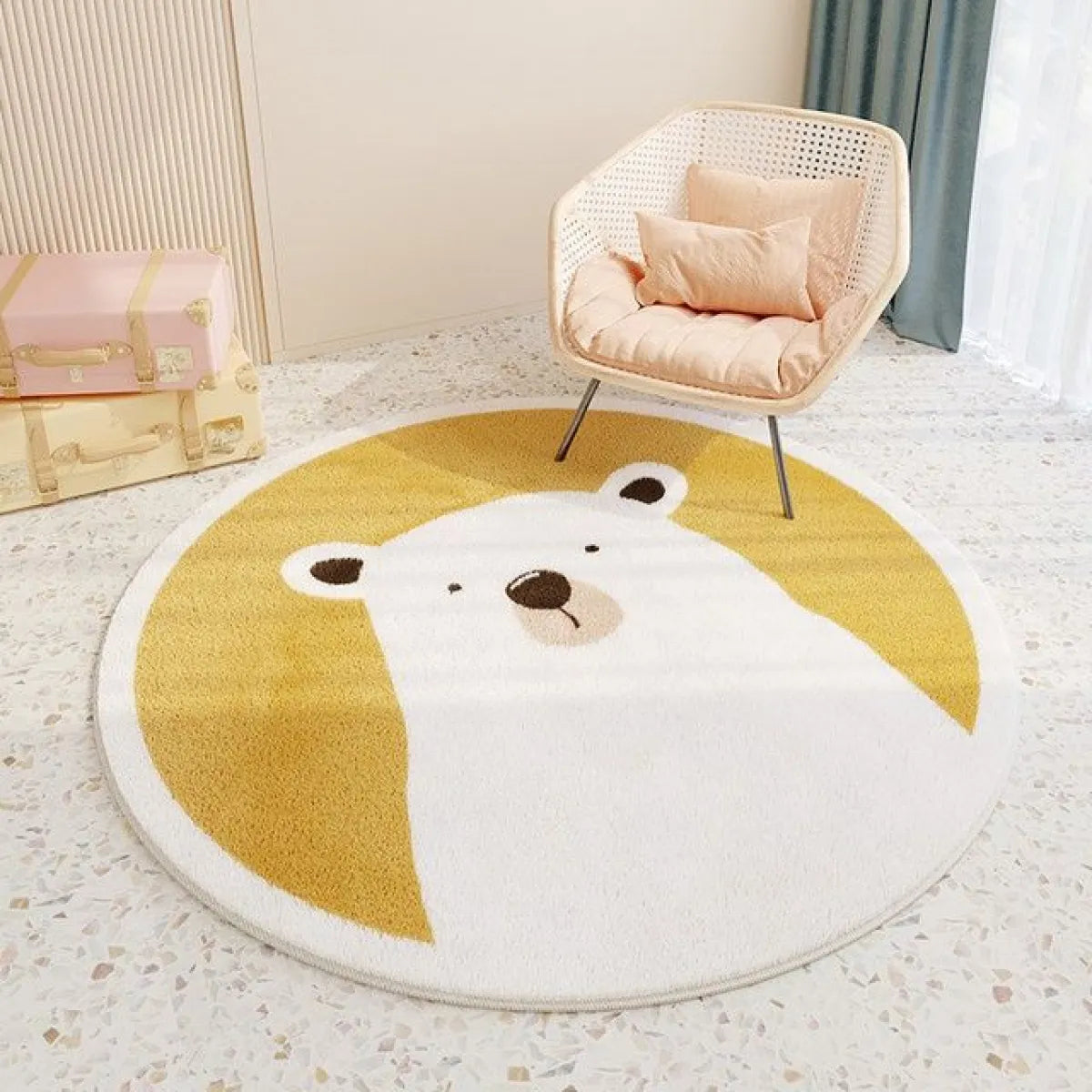 Round Polyester Rug