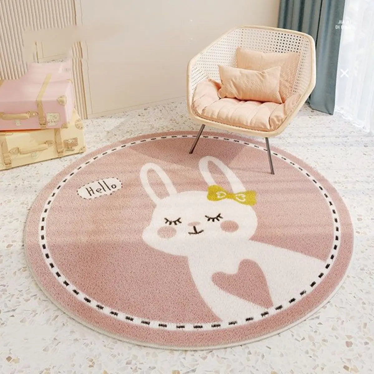 Round Polyester Rug