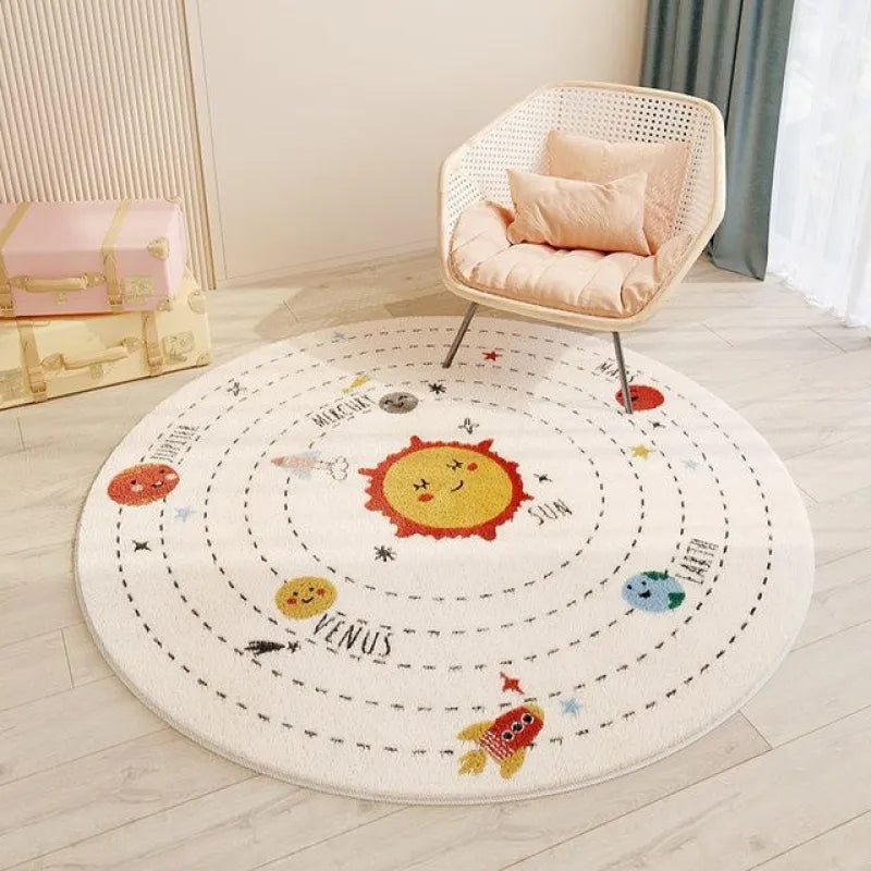 Round Polyester Rug