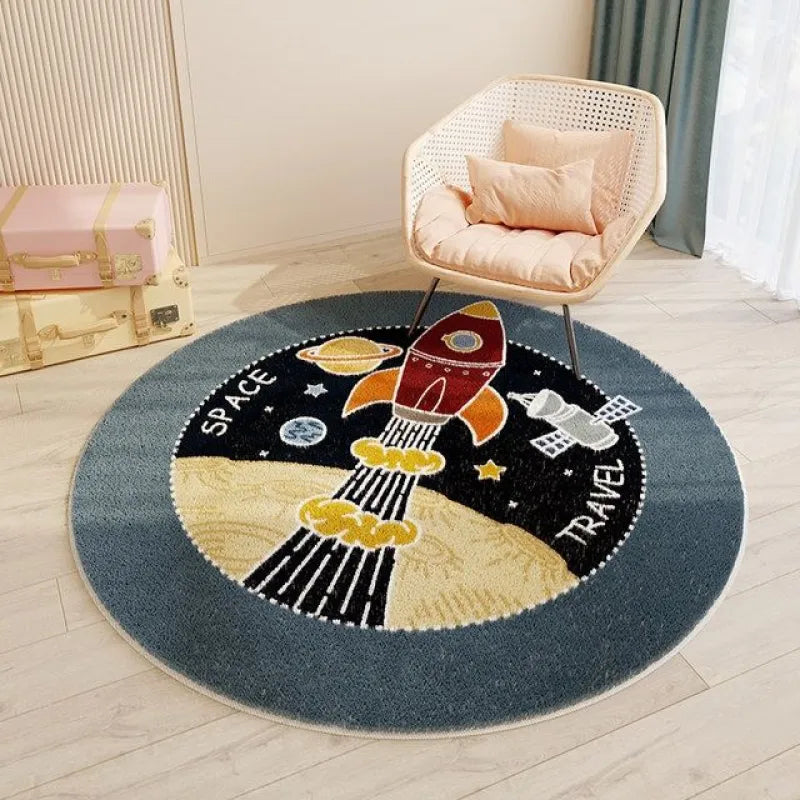 Round Polyester Rug