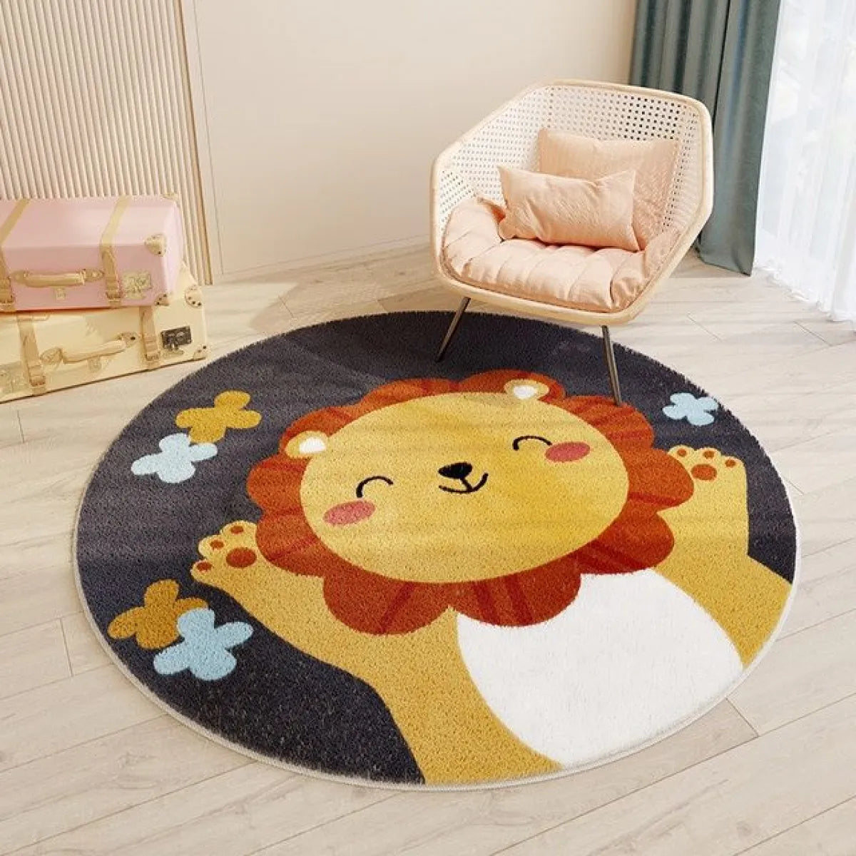 Round Polyester Rug